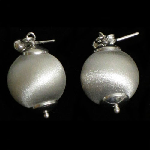 Imagen pendientes plata presión/colgar diseño bola
